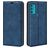 Mobigear Retro Slim Motorola Moto G71 5G Hülle Klapphülle Geldbörse - Blau