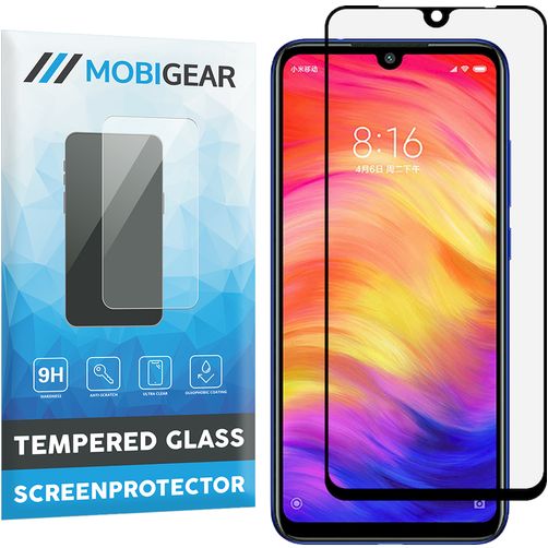 Mobigear Premium Xiaomi Redmi Note 7 Panzerglas Gehärtetes Glas Displayschutz - Hüllenfreundlich - Schwarz