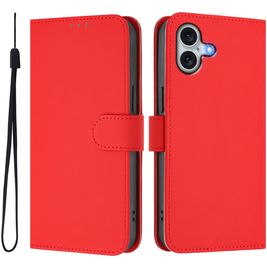 Mobigear Urban Wallet iPhone 16 Plus Hülle Klapphülle Geldbörse - Rot