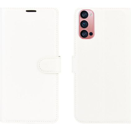 Mobigear Classic OPPO Reno 4 Pro 5G Hülle Klapphülle Geldbörse - Weiß