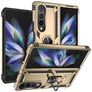 Mobigear Armor Ring Samsung Galaxy Z Fold 4 Hülle Hardcase Backcover Stoßfest mit Ringhalter - Gold