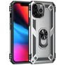 Mobigear Armor Ring iPhone 13 Pro Max Hülle Hardcase Backcover Stoßfest mit Ringhalter - Silber