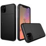 Mobigear Card iPhone 11 Hardcase Backcover Shockproof mit Kartenfach - Schwarz