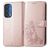 Mobigear Clover Motorola Edge (2021) Hülle Klapphülle Geldbörse - Roségold