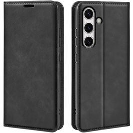 Mobigear Retro Slim Samsung Galaxy S24 FE Hülle Klapphülle Geldbörse - Schwarz