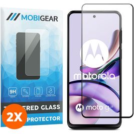 Mobigear Premium Motorola Moto G23 Panzerglas Gehärtetes Glas Displayschutz - Hüllenfreundlich - Schwarz (2er Pack)