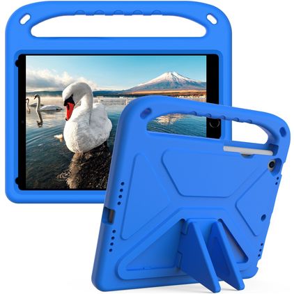 Mobigear AeroArmor iPad 7 (2019) Tablet Hülle für Kinder mit Tragegriff + Stifthalter - Blau