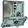 Mobigear Armor ring Samsung Galaxy S25 Plus Hülle Hardcase Backcover Stoßfest mit Ringhalter - Grün
