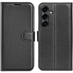 Mobigear Classic Samsung Galaxy S25 FE Hülle Klapphülle Geldbörse - Schwarz