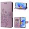 Mobigear Flowers OPPO A17 Hülle Klapphülle Geldbörse - Lila