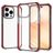 Mobigear Full Bumper iPhone 14 Pro Hülle Hardcase Backcover Stoßfest - Transparent / Rot
