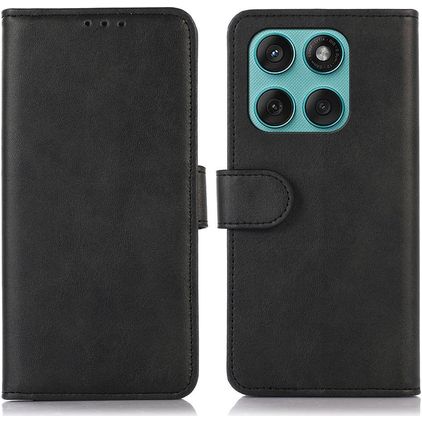 Mobigear Wallet Motorola Edge 60 Fusion Hülle Klapphülle Geldbörse - Schwarz