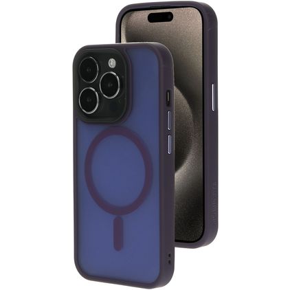 Mobiparts Hardcover iPhone 15 Pro MagSafe Hardcase Backcover - Satin Purple