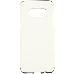 Mobigear Racing Samsung Galaxy S8 Plus Hülle Flexibles TPU Backcover - Weiß