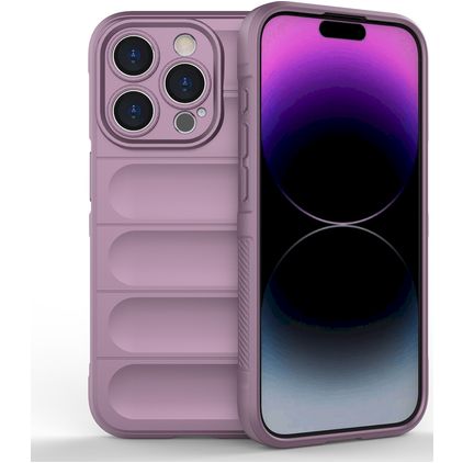 Mobigear Bumpy iPhone 15 Pro Hülle Flexibles TPU Backcover - Lila