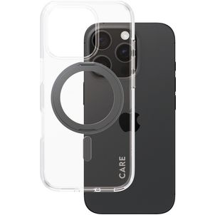 CARE by PanzerGlass Feature Case iPhone 16 Pro MagSafe Hülle Hardcase Backcover - Transparent / Schwarz
