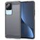 Mobigear Brushed Slim POCO F4 Hülle Flexibles TPU Backcover - Grau