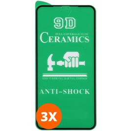 Mobigear Premium iPhone 12 Mini Panzerglas Gehärtetes Glas Displayschutz - Hüllenfreundlich - Schwarz (3er Pack)