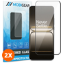 Mobigear Premium OnePlus Nord CE5 Panzerglas Gehärtetes Glas Displayschutz - Hüllenfreundlich - Schwarz (2er Pack)