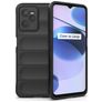 Mobigear Bumpy Realme C35 Hülle Flexibles TPU Backcover - Schwarz