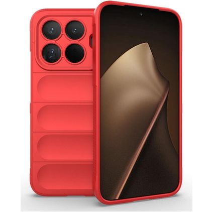 Mobigear Bumpy Xiaomi 15T Pro Hülle Flexibles TPU Backcover - Rot