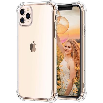 Mobigear Cushion Durchsichtig iPhone 11 Pro Hülle Flexibles TPU Backcover - Transparent