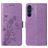 Mobigear Flowers Samsung Galaxy A16 Hülle Klapphülle Geldbörse - Lila