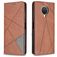 Mobigear Rhombus Slim Nokia G10 Hülle Klapphülle - Braun