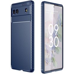Mobigear Racing Google Pixel 6a Hülle Flexibles TPU Backcover - Blau