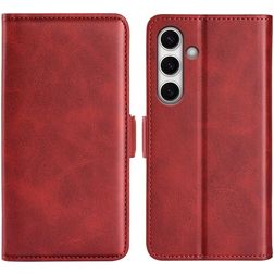 Mobigear Slim Magnet Samsung Galaxy S24 FE Hülle Klapphülle Geldbörse - Rot