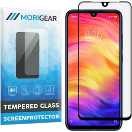 Mobigear Premium Xiaomi Redmi Note 7 Panzerglas Gehärtetes Glas Displayschutz - Hüllenfreundlich - Schwarz