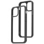 Mobiparts Rugged Clear iPhone 12 Mini Hülle Hardcase Backcover Stoßfest - Transparent / Schwarz