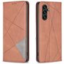 Mobigear Rhombus Slim Samsung Galaxy A56 Hülle Klapphülle - Braun