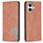 Mobigear Rhombus Slim iPhone 17 Hülle Klapphülle - Braun