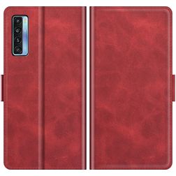 Mobigear Slim Magnet TCL 20L Hülle Klapphülle Geldbörse - Rot