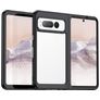 Mobigear Crystal Google Pixel Fold Hülle Hardcase Backcover - Transparent / Schwarz