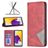 Mobigear Rhombus Slim Samsung Galaxy A73 Hülle Klapphülle - Rot