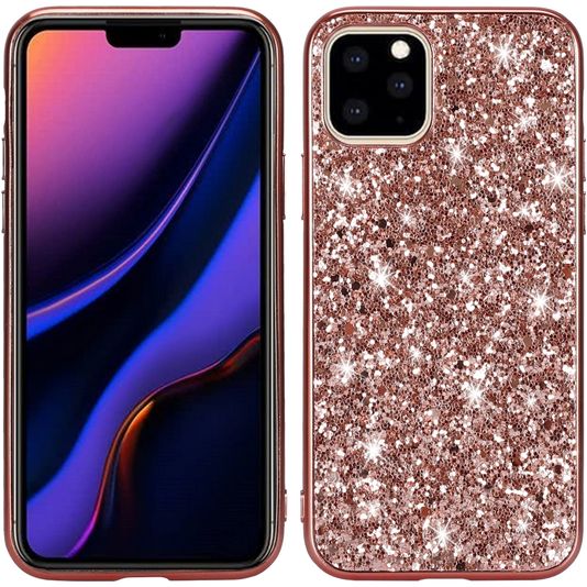 Mobigear Shockproof Glitter Powder TPU Case Rose Gold Apple iPhone 11 Pro