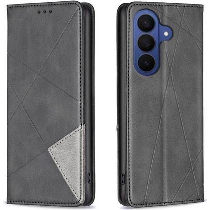 Mobigear Rhombus Slim Samsung Galaxy A27 Hülle Klapphülle - Schwarz