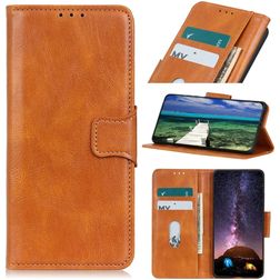 Mobigear Classy iPhone 14 Pro Max Hülle Klapphülle Geldbörse - Cognac