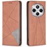 Mobigear Rhombus Slim Xiaomi Redmi 14C Hülle Klapphülle - Braun