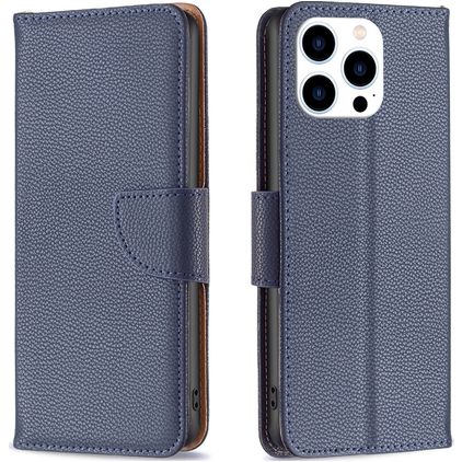 Mobigear Excellent iPhone 16 Pro Max Hülle Klapphülle Geldbörse - Blau