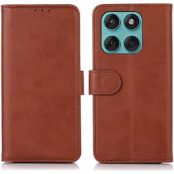 Mobigear Wallet Motorola Edge 60 Fusion Hülle Klapphülle Geldbörse - Braun