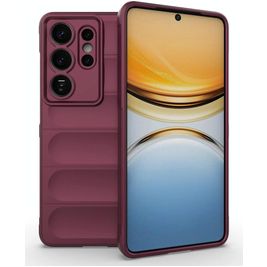 Mobigear Bumpy Samsung Galaxy S26 Ultra Hülle Flexibles TPU Backcover - Wine Red