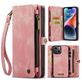 Caseme 008 iPhone 14 Plus Hülle Abnehmbare 2in1 Klapphülle Geldbörse - Pink