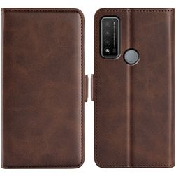 Mobigear Slim Magnet TCL 20 R 5G Hülle Klapphülle Geldbörse - Braun