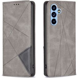 Mobigear Rhombus Slim Samsung Galaxy A54 Hülle Klapphülle - Grau