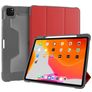 Mutural Tri-Fold Tough iPad Pro 12.9 Zoll (2022) Hülle Klapphülle + Stifthalter - Schwarz / Rot