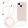 Mobigear Lanyard iPhone 15 Plus Silikon Handykette - Sand Pink