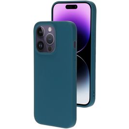 Mobiparts iPhone 14 Pro Silikon Hülle Backcover - Blueberry Blue